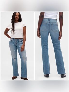GAP Long & Lean Low Rise Lace Up Bootcut Jeans Light Wash 28 6L NWT Y2K